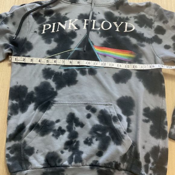 Pink Floyd Blue Tie Dye Hoodie Small Dark Side Of The Moon Tour Sweatshirt - Picture 2 of 7